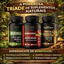 Kit 3 Suplementos Naturais - Ginseng Indiano 360 Cápsulas 500mg cada