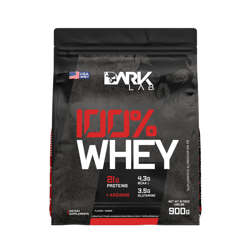 Whey Protein 100% Concentrado 900g - 21g Proteína por Dose - Dark Lab