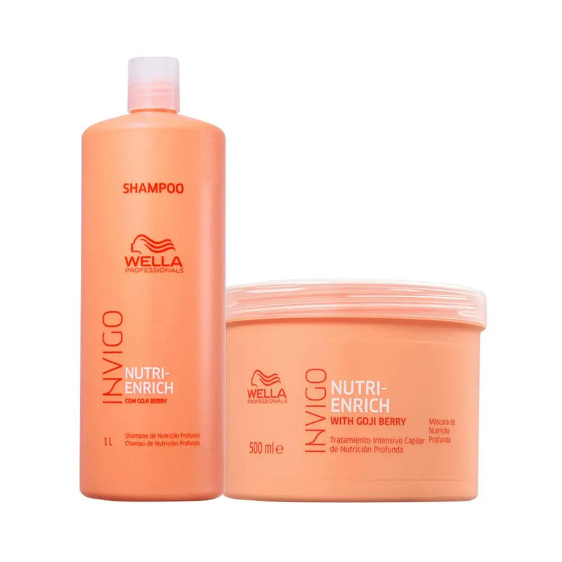 Kit Wella Professionals Invigo Nutri-Enrich - Shampoo 1L + Máscara 500ml