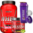 Kit Nutri Whey 900g + Creatina CarboFuel 300g + Coqueteleira Integralmedica