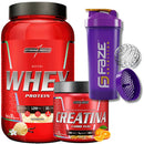 Kit Nutri Whey 900g + Creatina CarboFuel 300g + Coqueteleira Integralmedica
