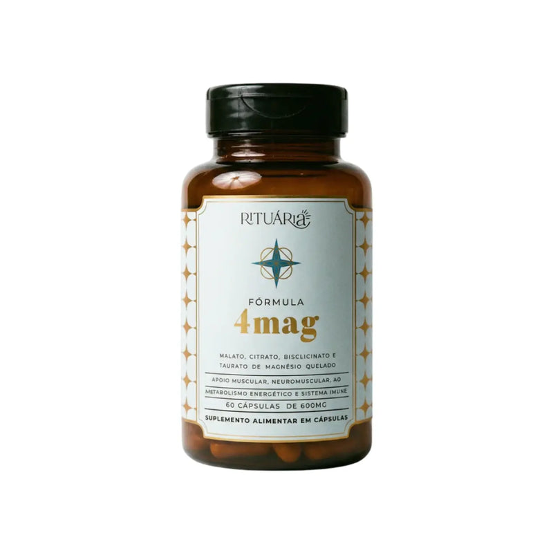Suplemento Magnésio 4Mag com Vitamina B6 - 60 Cápsulas Rituária
