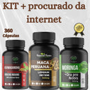 Kit 3 Suplementos Naturais - Ginseng Indiano 360 Cápsulas 500mg cada