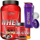 Kit Nutri Whey 900g + Creatina CarboFuel 300g + Coqueteleira Integralmedica