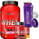 Kit Nutri Whey 900g + Creatina CarboFuel 300g + Coqueteleira Integralmedica