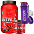 Kit Nutri Whey 900g + Creatina CarboFuel 300g + Coqueteleira Integralmedica