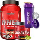 Kit Nutri Whey 900g + Creatina CarboFuel 300g + Coqueteleira Integralmedica