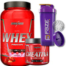 Kit Nutri Whey 900g + Creatina CarboFuel 300g + Coqueteleira Integralmedica