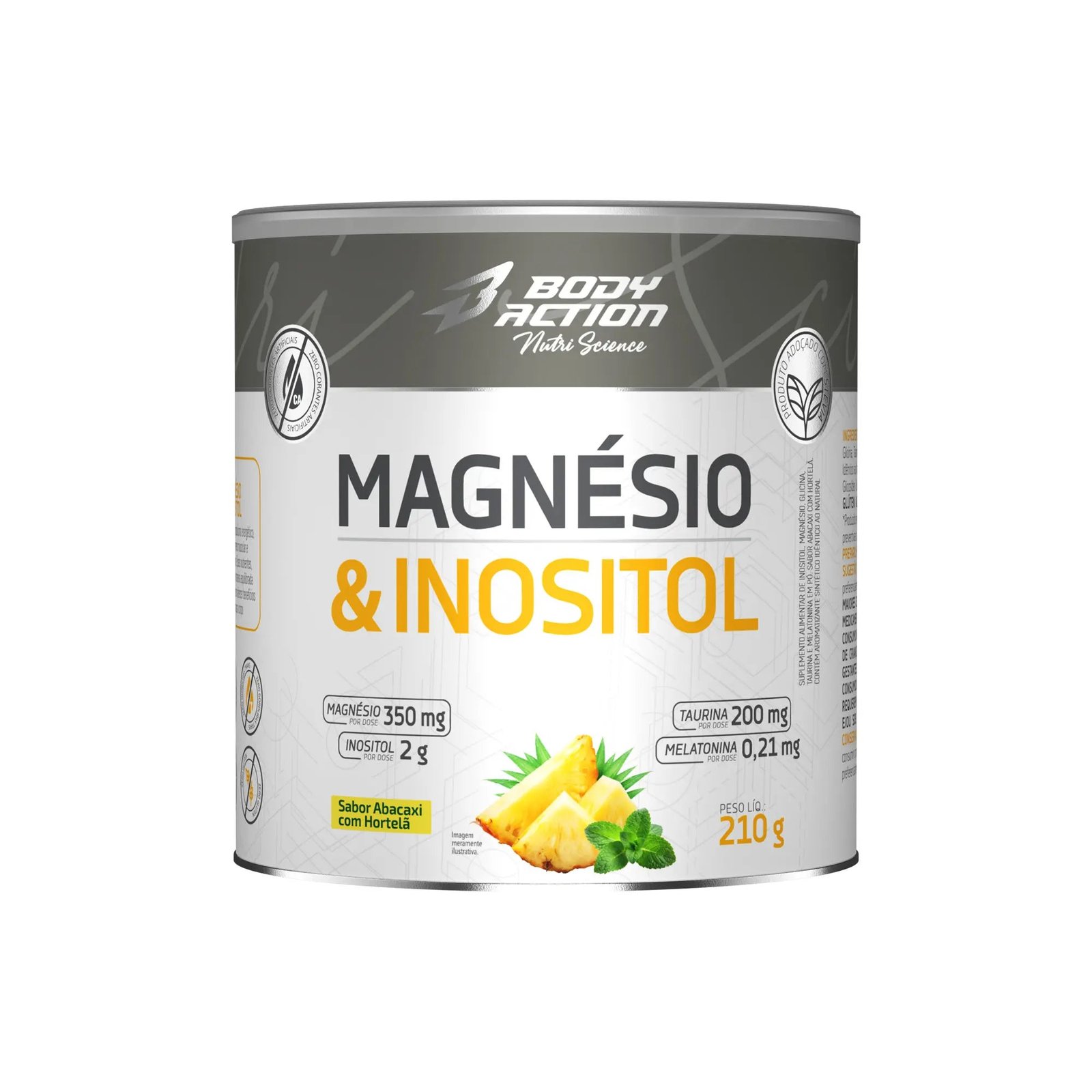 Magnésio Bisglicinato + Inositol + Melatonina Bodyaction 210g - 3 Sabores - Imagem 11