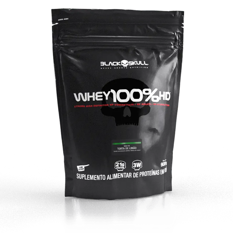 Whey Protein 100% HD Refil 900g Blackskull - 3 Tipos de Proteína WPC WPI WPH - Imagem 9