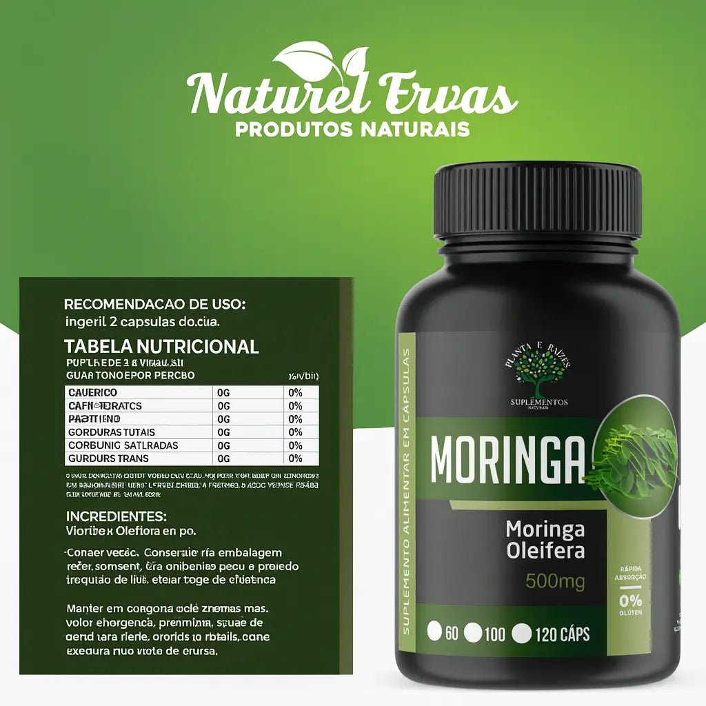 Kit Moringa + Ashwagandha Natural - 240 Cápsulas 500mg - Suplemento Natural - Imagem 5