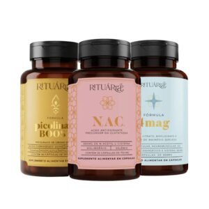 Kit Trio Suplementos: Picolinato Boost + NAC + 4MAG - Micronutrientes Essenciais
