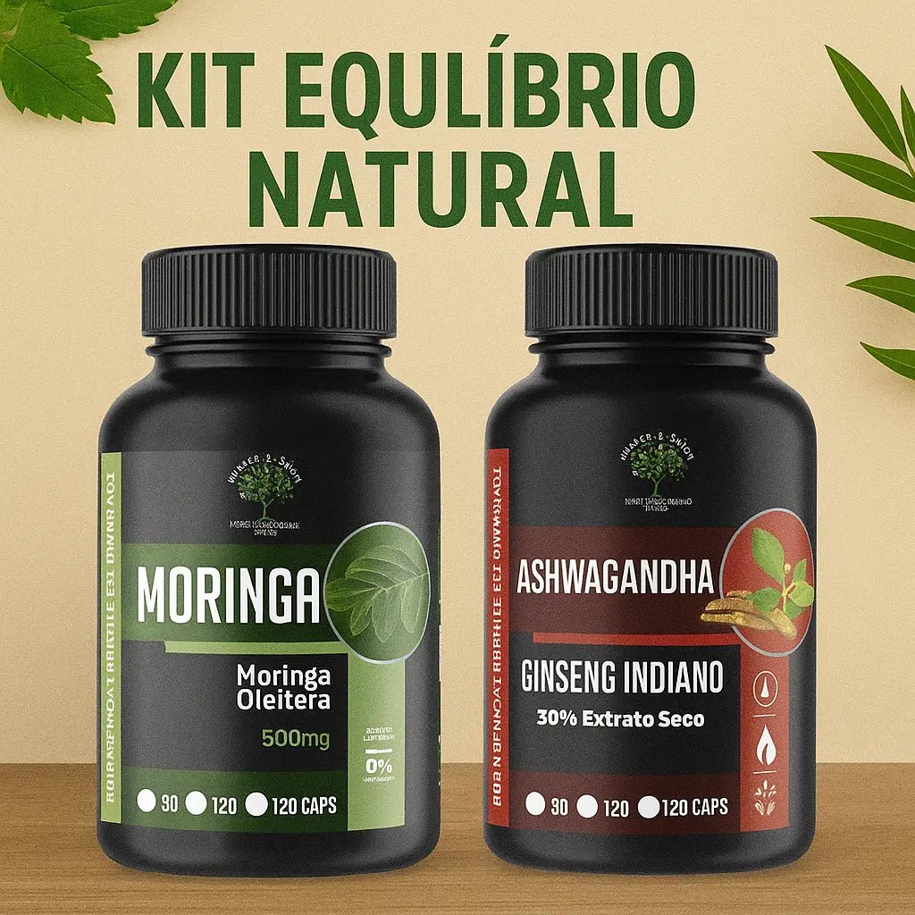 Kit Moringa + Ashwagandha Natural - 240 Cápsulas 500mg - Suplemento Natural - Imagem 2