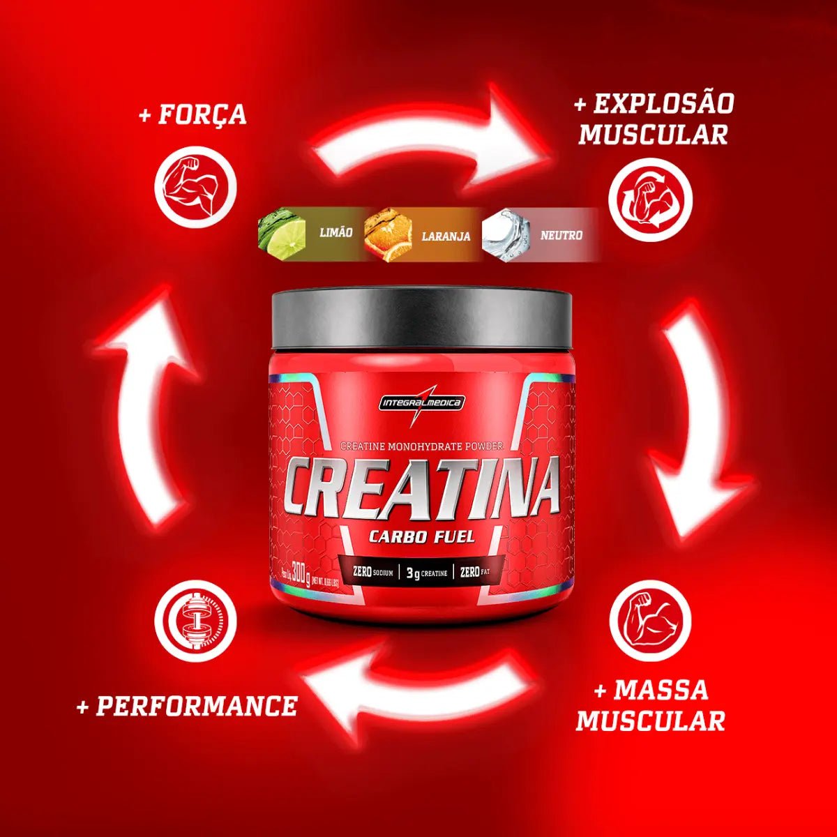 Kit Nutri Whey 900g + Creatina CarboFuel 300g + Coqueteleira Integralmedica - Imagem 7