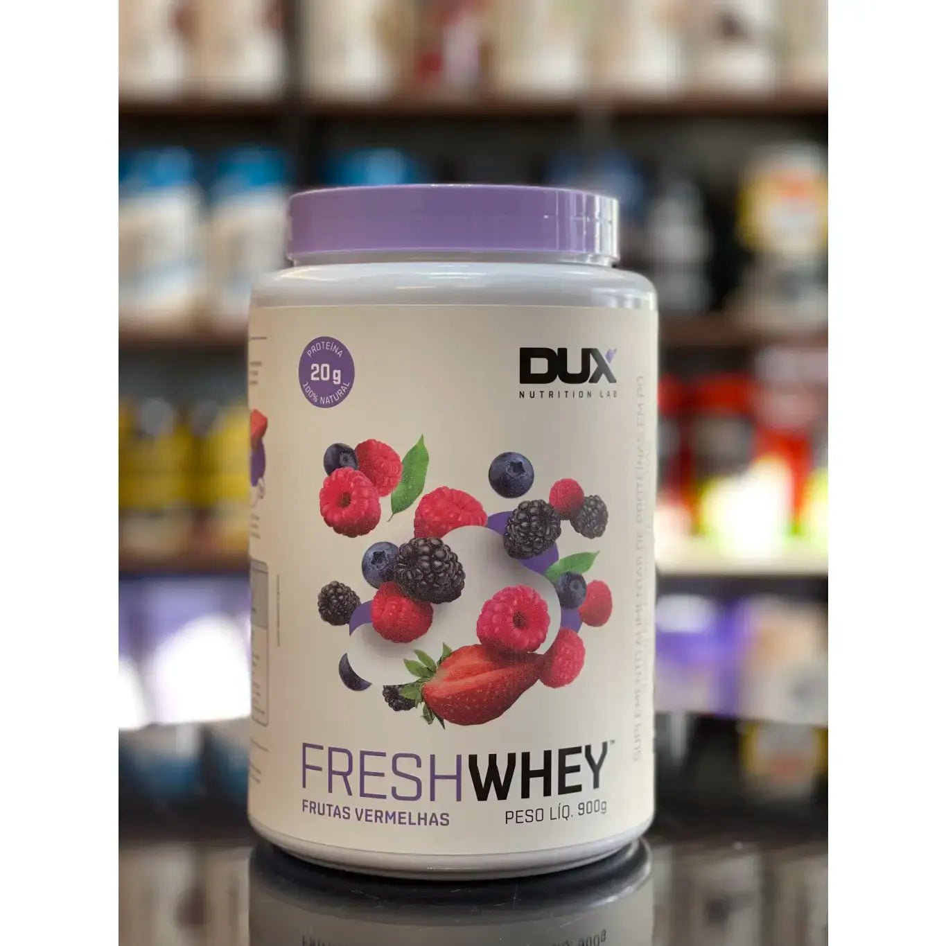 Fresh Whey Sabor Frutas Vermelhas 900g DUX - Proteína Sem Glúten - Imagem 5
