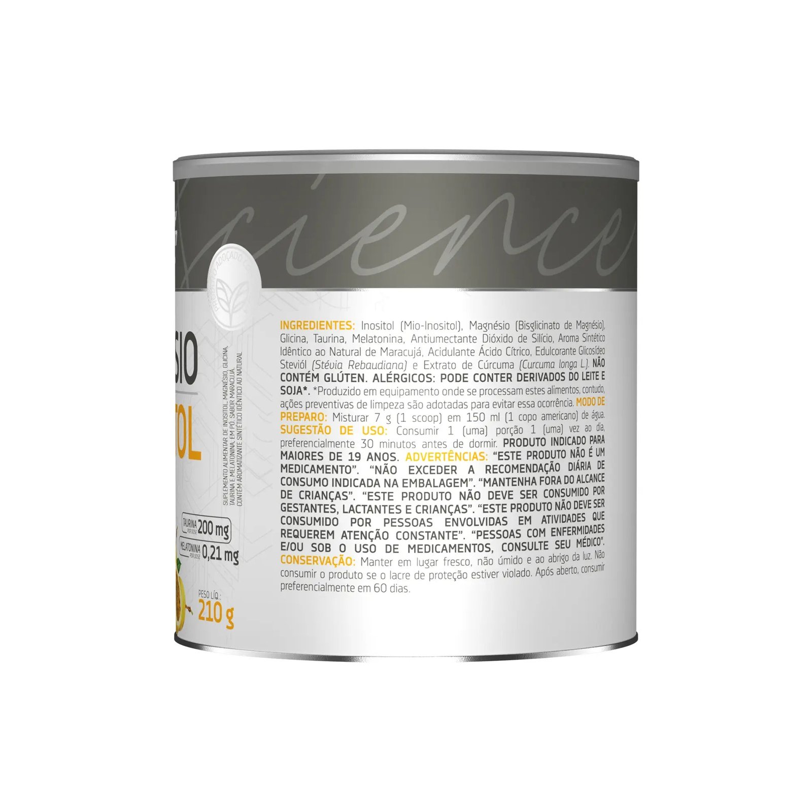 Magnésio Bisglicinato + Inositol + Melatonina Bodyaction 210g - 3 Sabores - Imagem 3