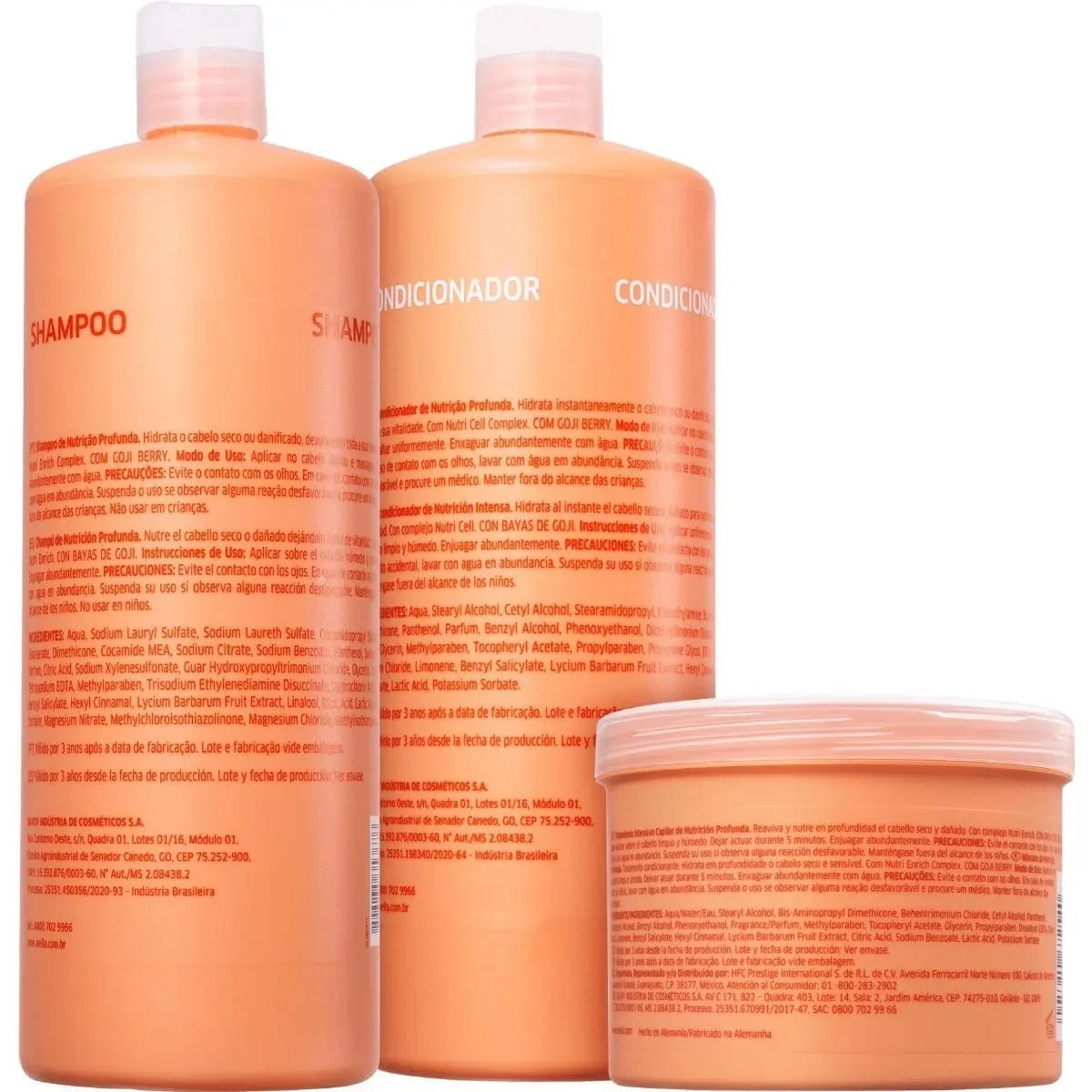 Kit Wella Invigo Nutri Enrich 3 Produtos - Shampoo 1L + Condicionador 1L + Máscara 500ml - Imagem 2