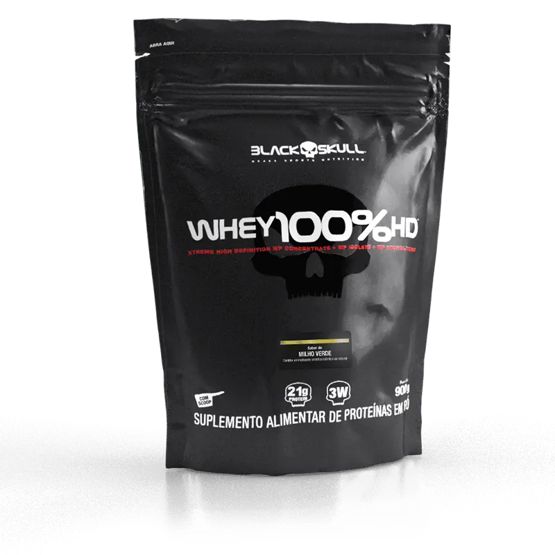 Whey Protein 100% HD Refil 900g Blackskull - 3 Tipos de Proteína WPC WPI WPH - Imagem 7