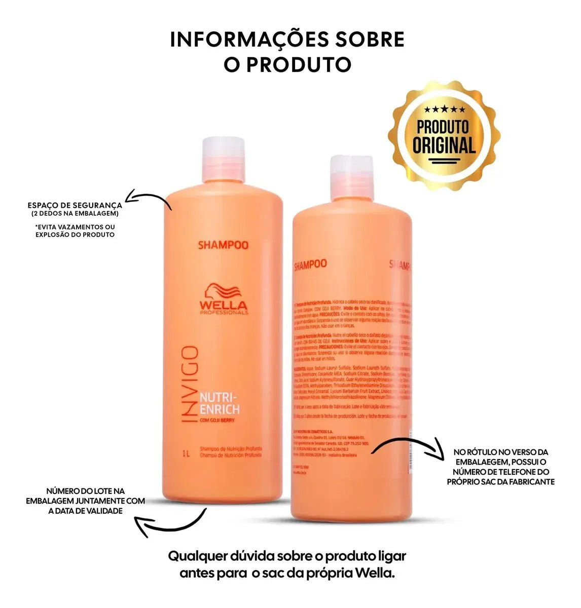 Kit Wella Invigo Nutri Enrich 3 Produtos - Shampoo 1L + Condicionador 1L + Máscara 500ml - Imagem 5