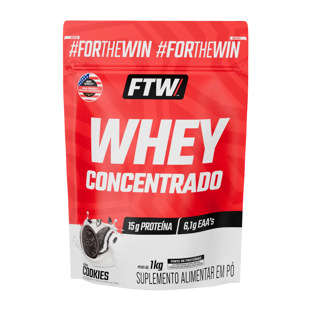 Whey Protein Concentrado FTW 1kg Refil - 15g Proteína por Dose - 6 Sabores - Imagem 6