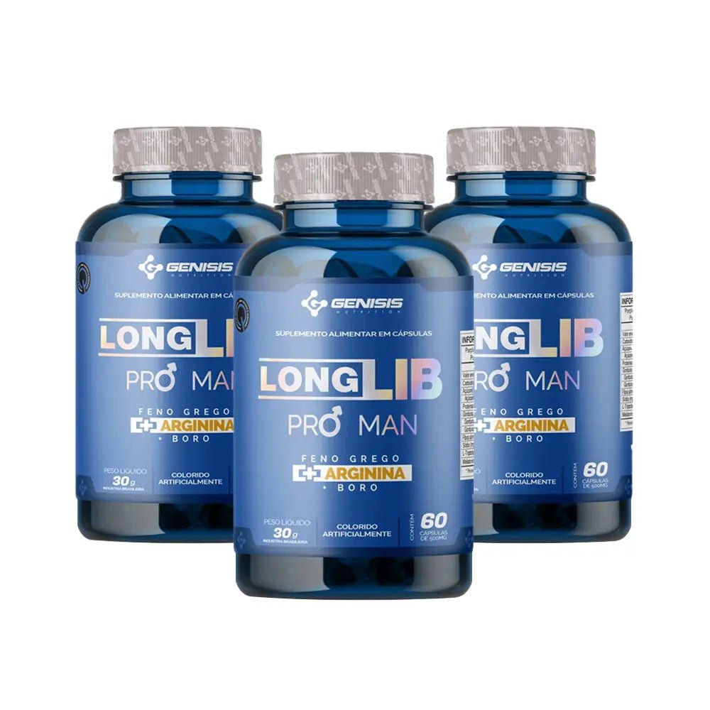 LONGLIB PRO MAN - 60 Cápsulas com L-Arginina, Boro e Feno-Grego para Circulação e Energia Masculina - Imagem 6