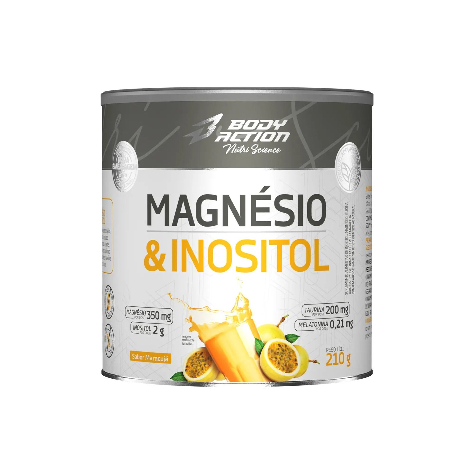Magnésio Bisglicinato + Inositol + Melatonina Bodyaction 210g - 3 Sabores - Imagem 10