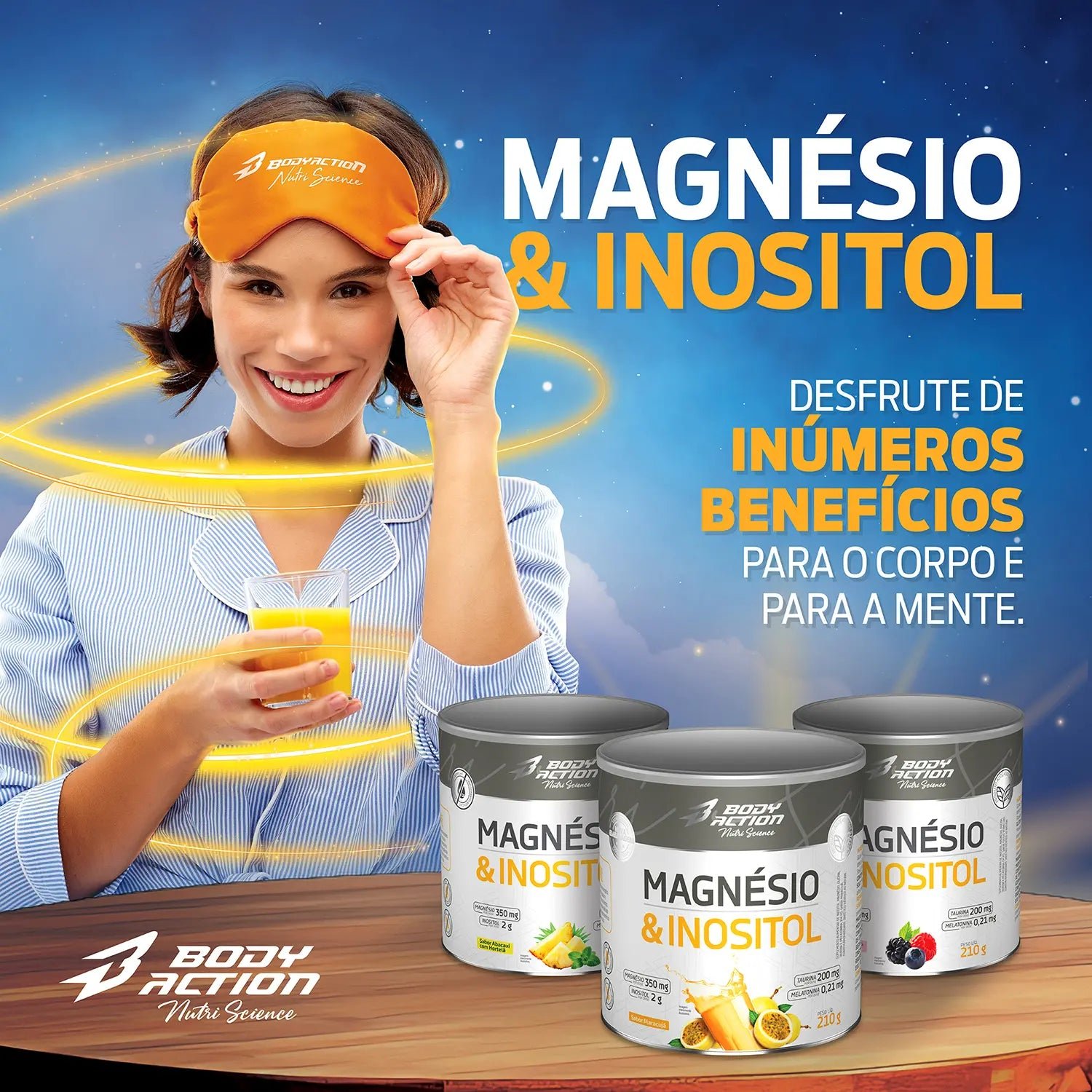 Magnésio Bisglicinato + Inositol + Melatonina Bodyaction 210g - 3 Sabores - Imagem 8