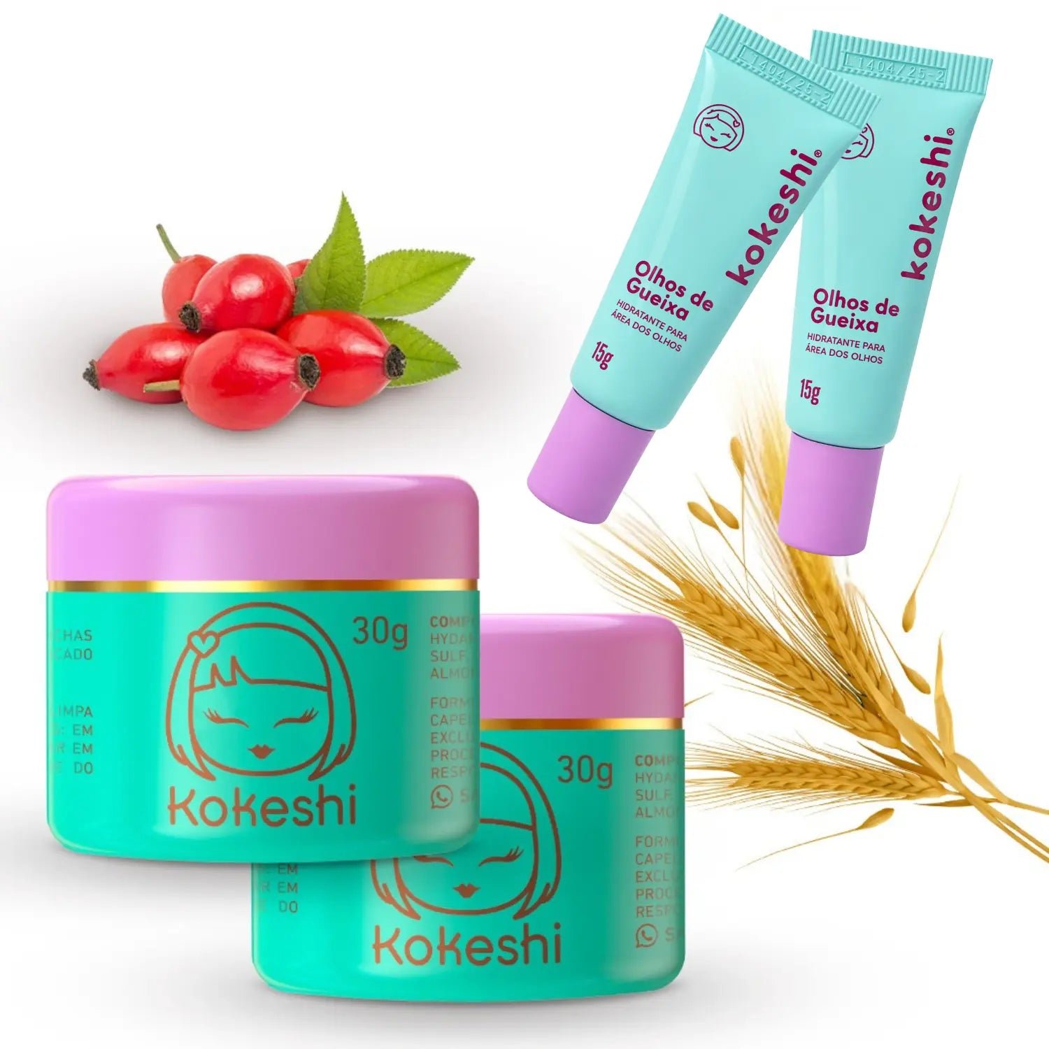 Kit Hidratação Facial Kokeshi - 4 Produtos com Óleo de Arroz e Rosa Mosqueta - Imagem 2